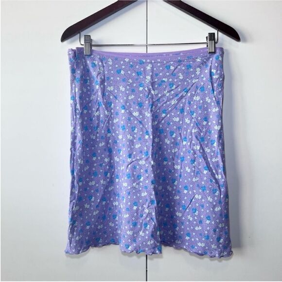 Free people NWT IRL Floral Mini Slip Skirt in Ice Combo size 12 - Picture 6 of 6